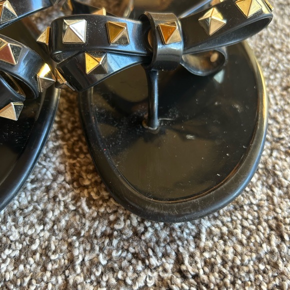 Valentino Black Rockstud Sandals - Picture 5 of 6